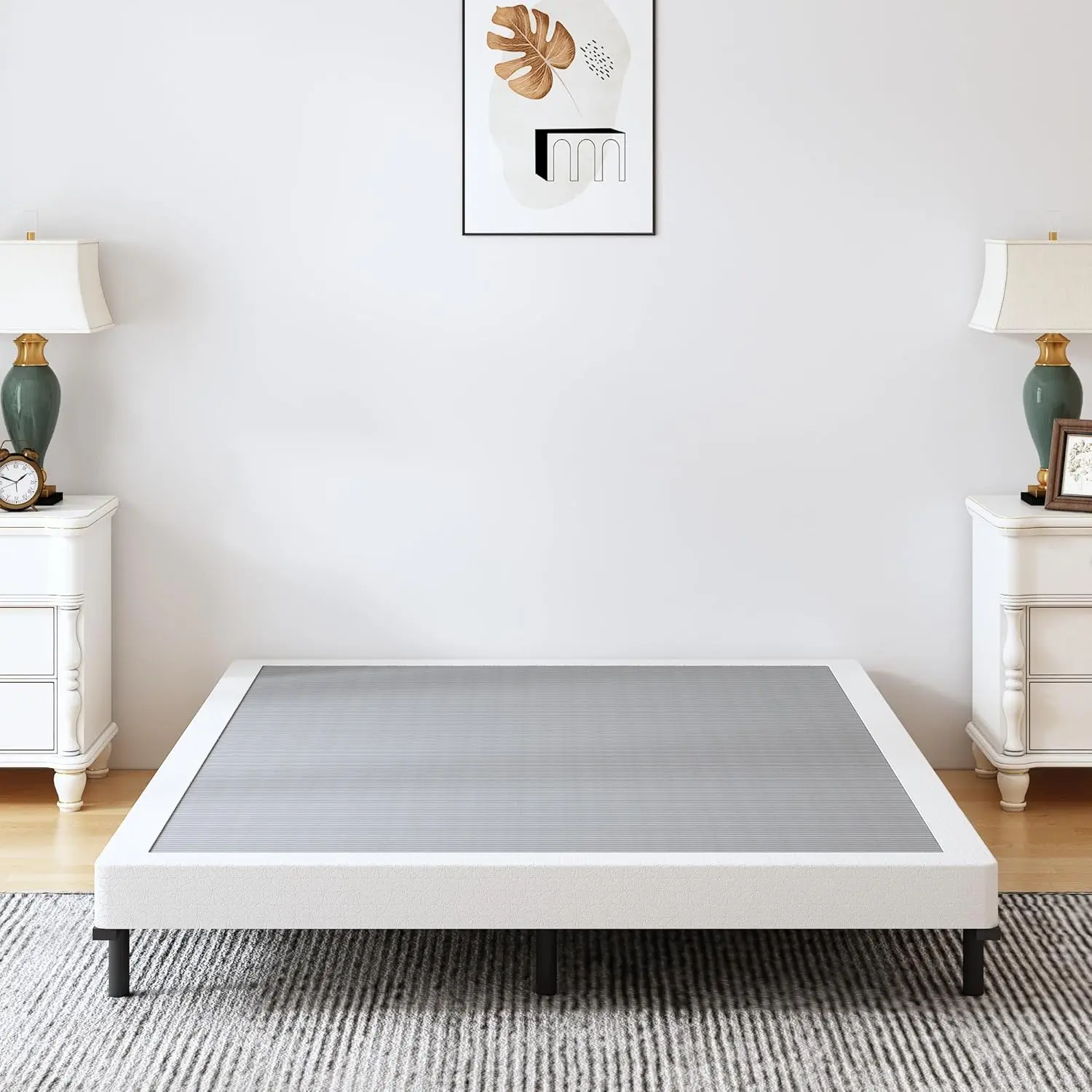 Box Spring 4 Inch Heavy Duty Metal Box Springs Mattress Foundation with Easy Clean Cover, Noise Free, Easy Assembly