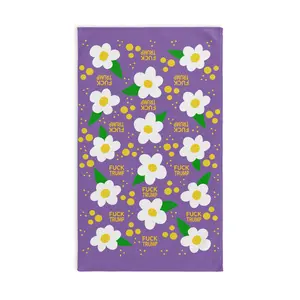 Subtle Daisy Purple Hand Towel Cotton Print