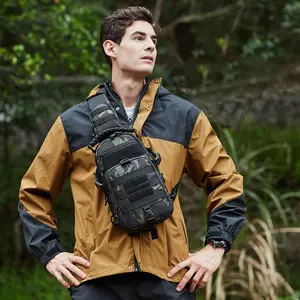 Backpack Camouflage Outdoor Breast Bag Men's and Women's Multifunctional Shoulder Oblique Span Bag Sports Mountaineering Travel Backpack gym