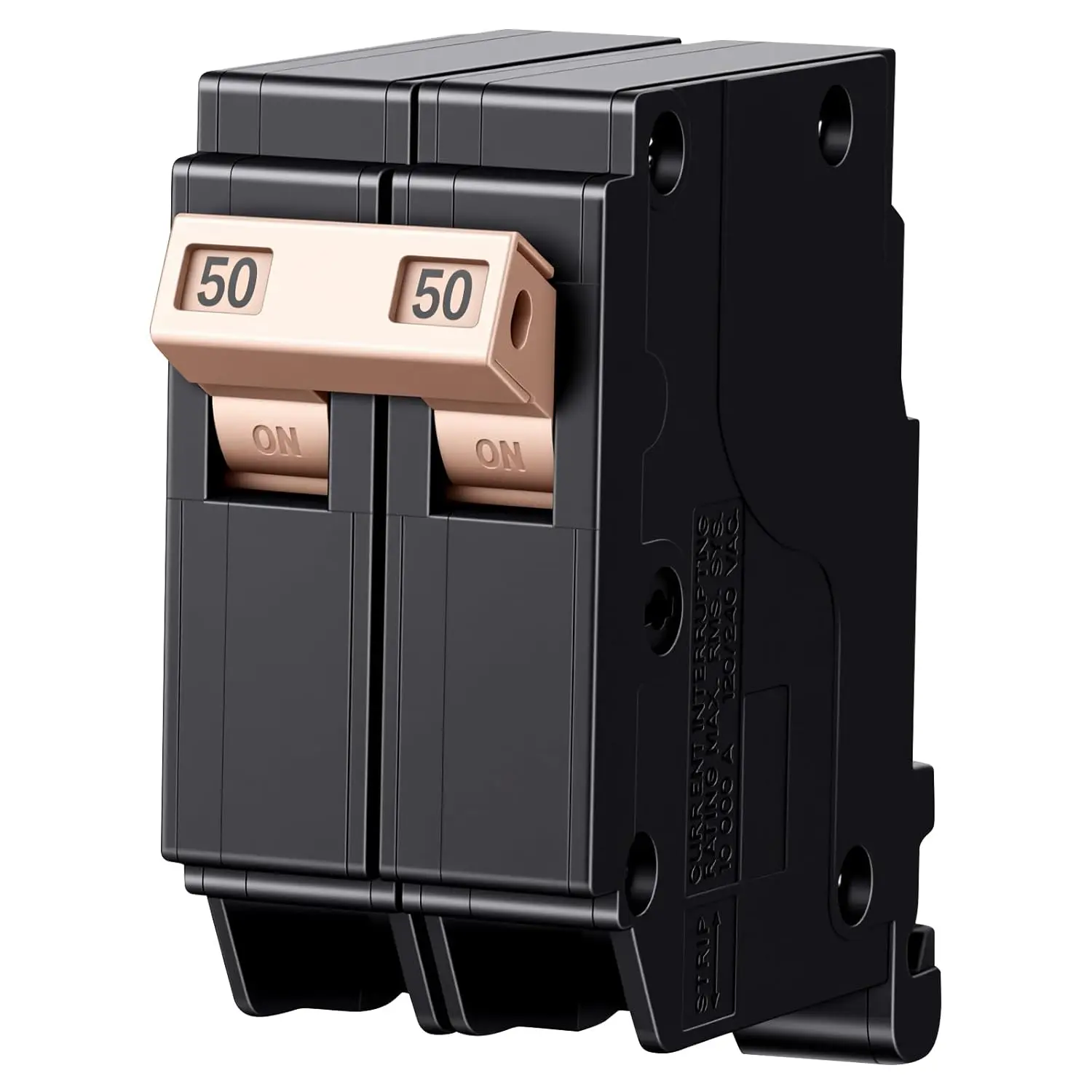 50Amp 2-Pole 3/4" Plug-in Circuit Breaker - 10kA 120/240V Thermal Magnetic - Universal Load Center Compatible