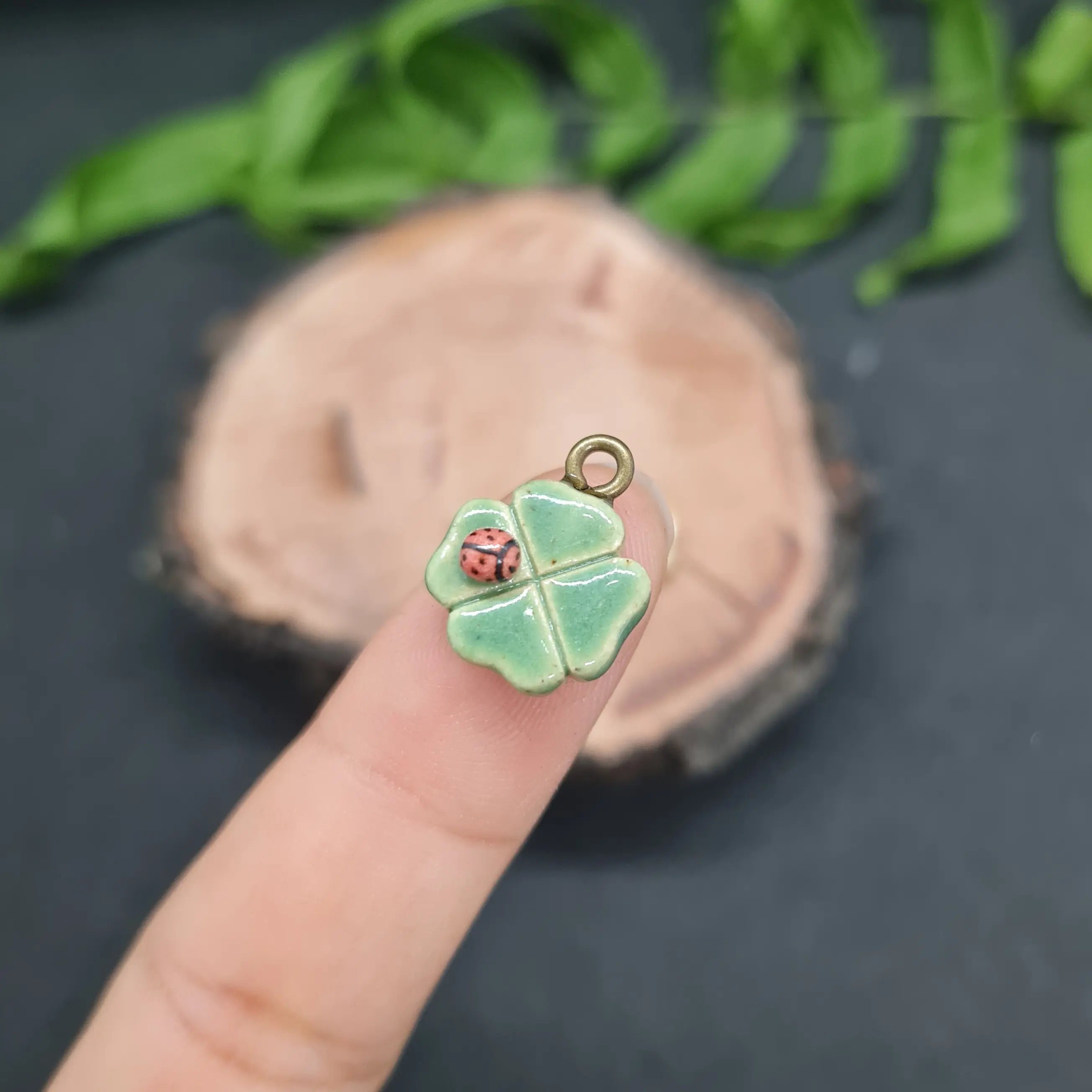 Colorful Handcrafted Ceramic Pendant and Earring Charms by HyLap