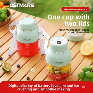 Portable Large Capacity Blender | Multifunctional Personal Juicer Cup, Fresh Juice & Ice Crushing, USB Rechargeable