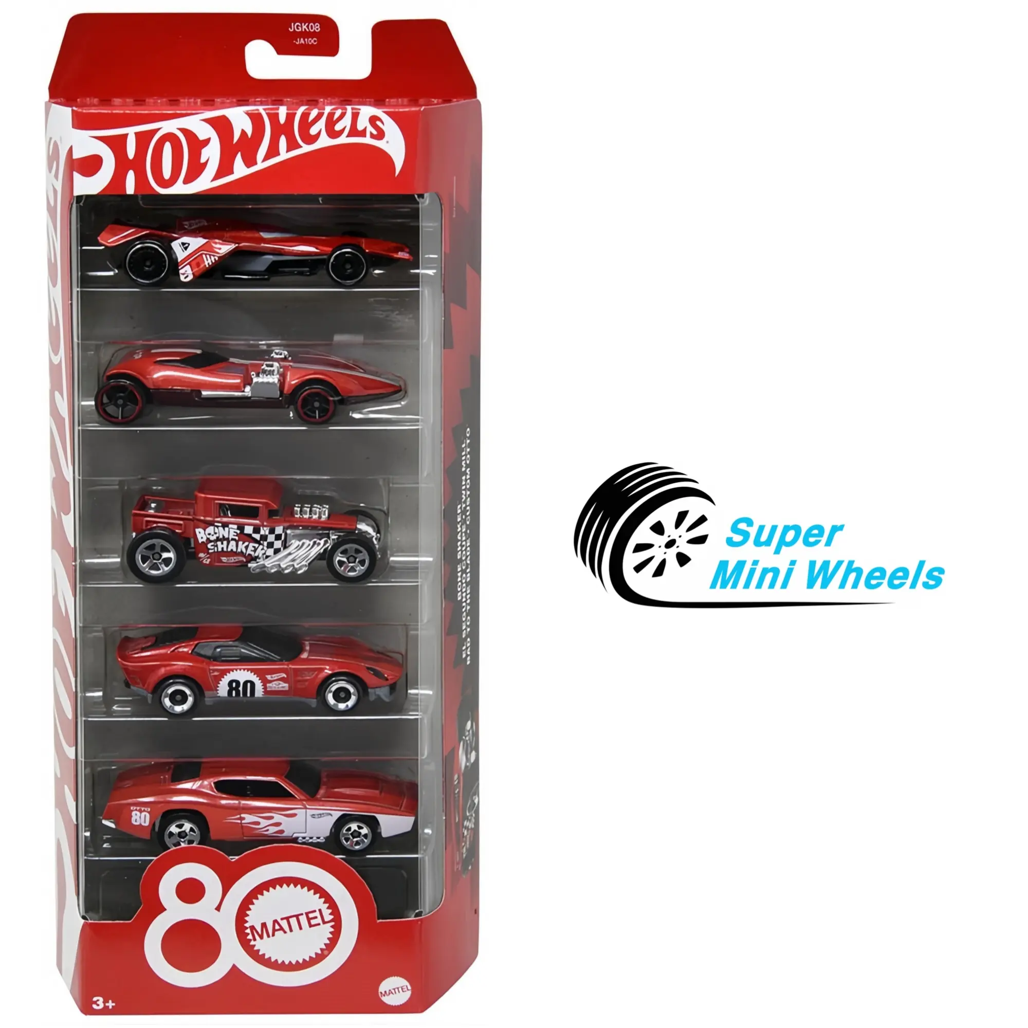 Hot Wheels 80TH Anniversary 5 Pack Cars Set 1:64 Hot Wheels 80TH Anniversary 5 Pack Cars Set 1:64