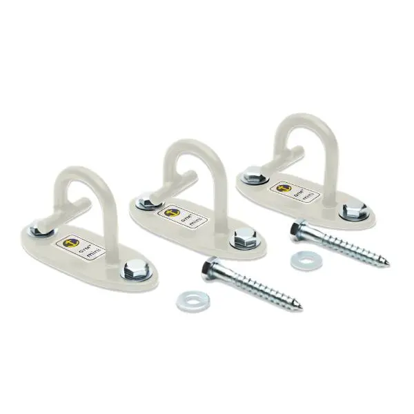 Anchor Gym Mini H1 (Set of 3) - Wall Anchors for Resistance Bands & Large Loop Bands | Resistance Bands Hook to Wall for Full Body Workouts Fitness Accessories Home Gym Kit Exercise Equipment