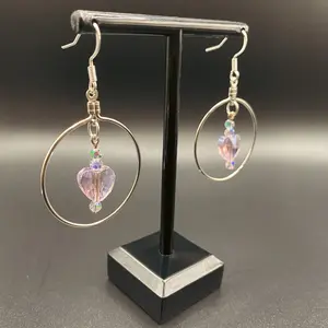 Love Heart Hoop Earrings christmas gift casual simple new style
