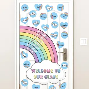 Bulletin Board Decorations Set, Classroom Door Decor, Colorful Positive Affirmation Cutouts for Teacher Welcome Back to School Classroom Wall Door Decor