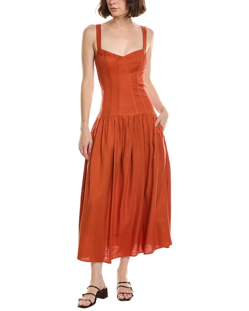 Nicholas Makenna Linen-Blend Dress