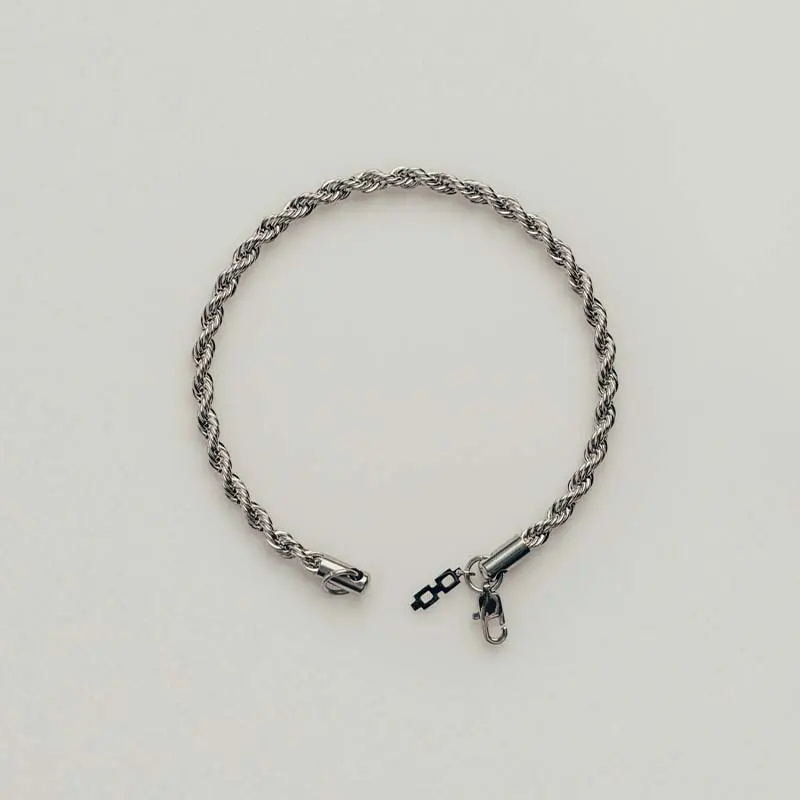 Silver Rope Bracelet (4mm)