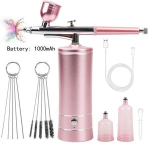 airbrush kit, cordless airbrush gun kit with compressor, comfort rechargeable handheld airbrush kit, portable mini airbrush makeup machine kit, electric facial for facial beauty, facial machine, tool