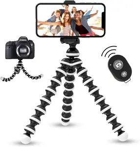 10‘’ Octopus Flexible Tripod Camera with 1/4" Screw, Quick Release Plate for Digital Cameras, SLR, DSLR, Travel Photography, Vlogging, Live Streaming