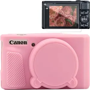 Case for  PowerShot SX740 HS, SX730 HS Camera, Soft  Protective Case, Slim Fit Sleeve with Removable Lens Cover and Screen Protector Accessories, Anti-Scratch ()