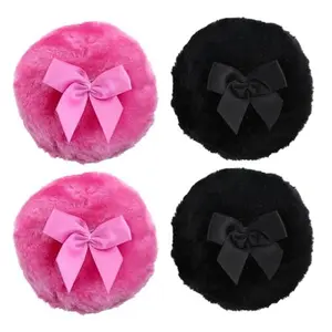 4 Pcs Dusting Puff,3.5 In Dust Puff,Soft Powder with Puffs, Washable Reusable Dusting Puffs Wet Dry Makeup Tool for Babys & Kid & Adult