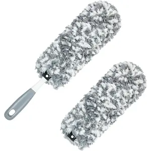 Microfiber Duster with an Extra Washable and  Duster , Microfiber Dusters for Household Cleaning, Gray