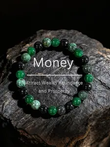 Natural Crystal African Turquoise Bracelet, Colorful Beaded Jewelry, Attracts Wealth Prosperity, Energy Boosting Accessory for Personal Goals, Exquisite Bracelet