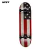 NPET 31-Inch Street Skateboard with USA Flag Graphics - 7-Ply Maple Wood Deck, Skateboard Trucks, Rubber Wheels, High-Performance ABEC-9 Bearings, Lightweight and Sturdy Build, Easy Control, Fast Rides for All Riders, Smooth City Street Use