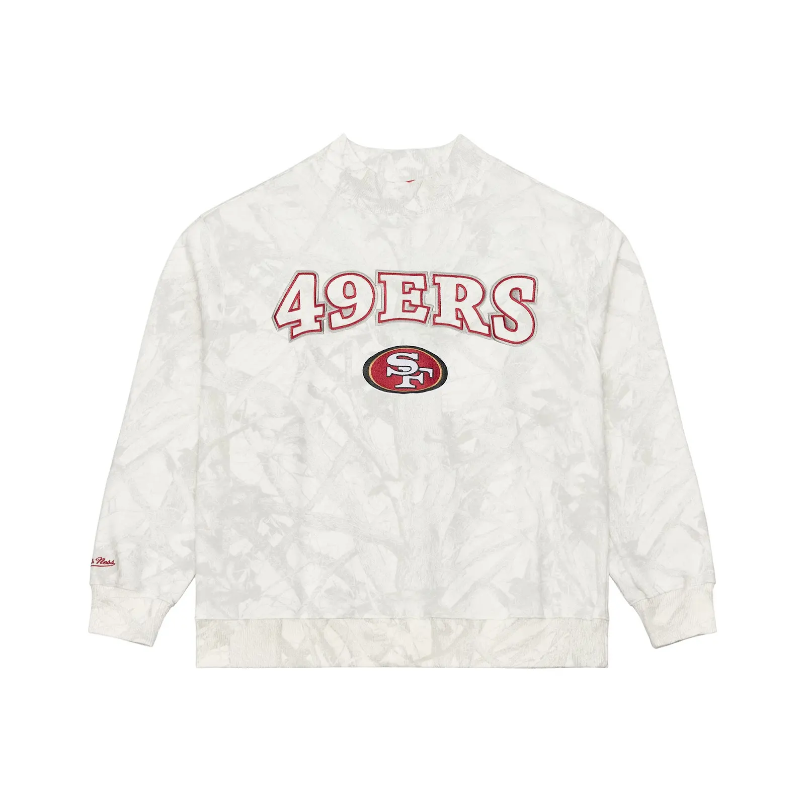 Mitchell & Ness San Francisco 49ers NFL Women'S Ghosted Mock Neck Fleece