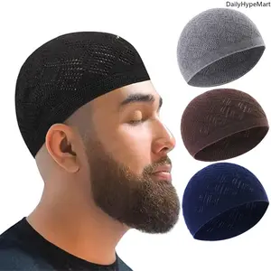 Plain Hollow Out Stretch Beanie, Breathable Wig Head Wrap Cap