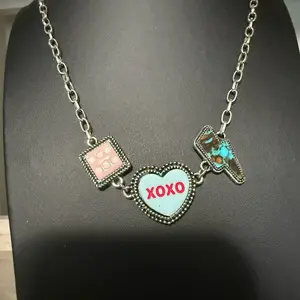 XOXO heart necklace