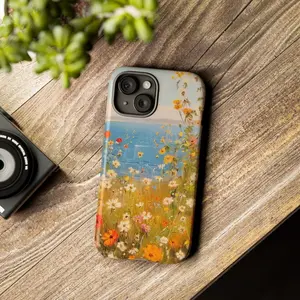 Vintage WIldflower Phone Case Vintage Floral Phone Protector Vintage Gifts For Her Womens Iphone Case Summer Coastal Beach Ocean Phone Case