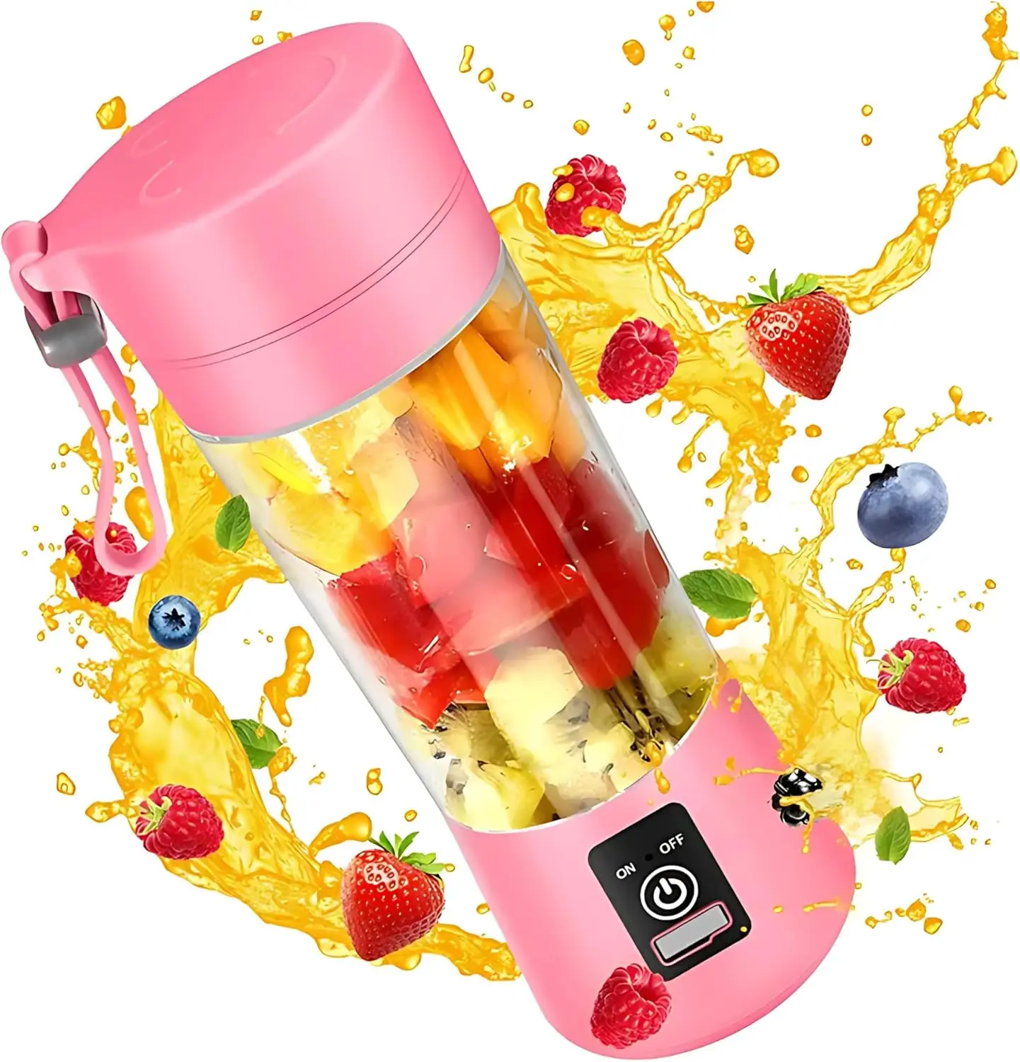 12 Oz Compact Travel-Size USB Rechargeable Portable Handheld Blender with Powerful Motor - Ideal for Smoothies, Shakes & Baby Food (Household Kitchen Mini Blender)