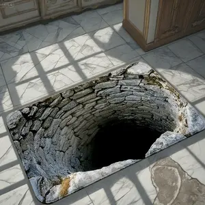 ​Non Slip Optical Doormat - Ground Crack Illusion All Weather Entrance Mat for Porch Patio Front Door​