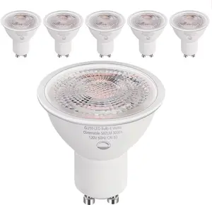 6-Pack GU10 LED Bulbs Dimmable,6W (50W Equivalent), 3000K Soft White 582 Lumens, Perfect for Recessed Lighting, Track Lighting, Accent Lights(Not for Candle Warmers)