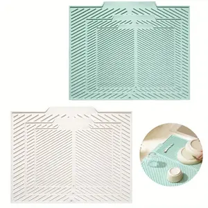 Silicone Dish Drying Mat, Collapsible Quick-Drying Non-Slip Draining Board, Heat Resistant Mat for Kitchen Countertops, Coasters