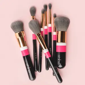 Shine Cosmetics Makeup Brush Set - Natural Bamboo Charcoal Fiber, Antibacterial Protection, Honeycomb Micropore Structure, Uniform Application, Green and Eco-Friendly, Cruelty Free