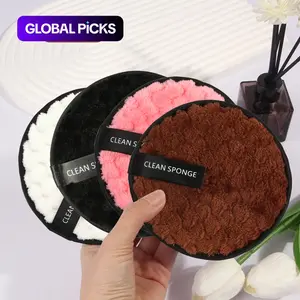 MAANGE Makeup Removing Puff Set, 4 Counts Double Sided Pineapple Cleansing Face Puff, Soft Makeup Remover For Women, Summer Makeup Gift #GLOBAL PICKS