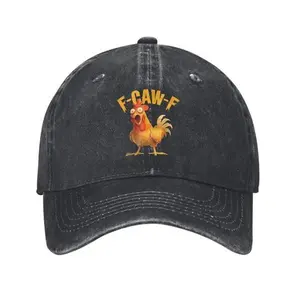 Funny Crow F-CAW-F Baseball Cap Trucker Cap for Men Women Hat, Adjustable Casual Hats, Funny Dad Hat