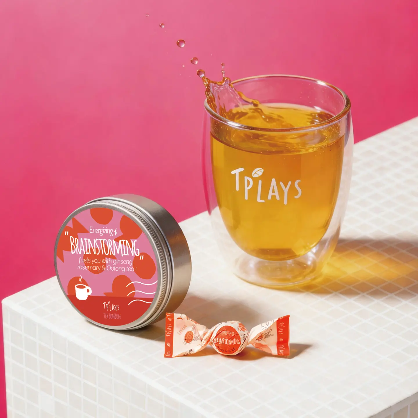 Tea Bonbon – Creative Tea Break | Jasmine, Lotus Seed & Lemongrass Herbal Tea Candy | Individually Wrapped Tea Balls