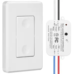 Remote Light , Expandable  Wall  Kit, No Wiring, No WiFi, 100 Ft RF Range, Programmable, Remote Control for Lamps, Ceiling Lights, Fans