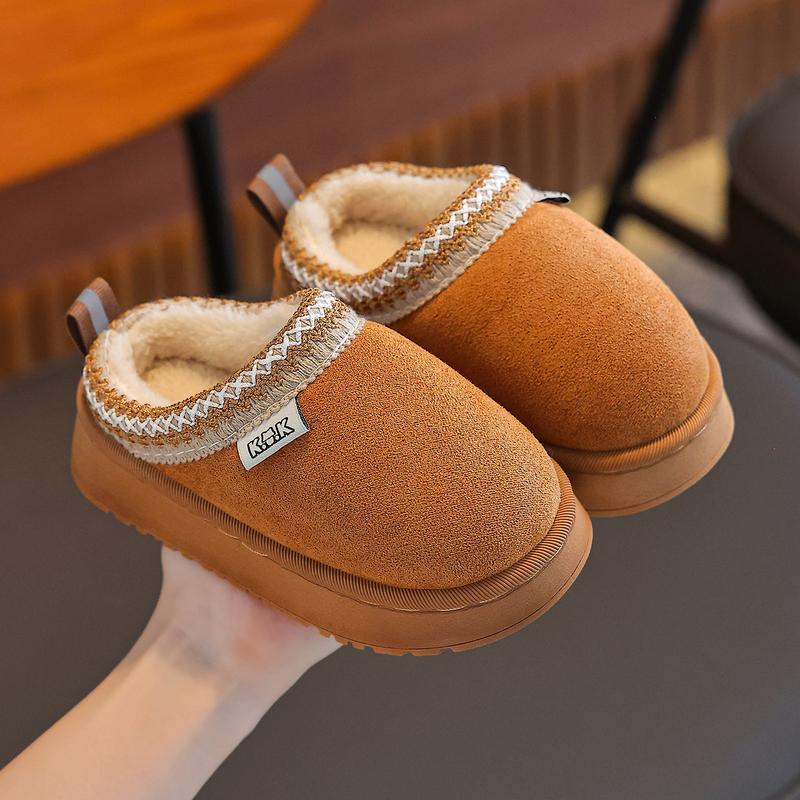 Home children's slippers autumn and winter student soft bottom home slippers simple and casual indoor slippers