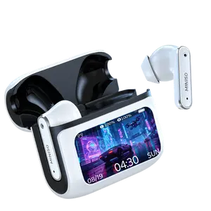 MINISO MS128 Wireless Earbuds, TWS Bluetooth 6.0Headphones, Touch Control LCD Full Color Display ScreenEar Buds, Wireless Earphones with Mic