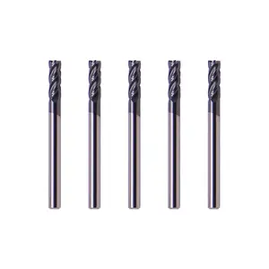 LU&MN Carbide Square End Mill 4 Flute 1/8" 4T for Milling Alloy Steels, Hardened Steel, Metal & More - Set for DIYers & Professionals Cnc Tool