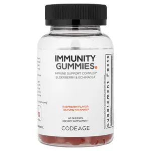 Codeage Immunity Gummies, Raspberry, 60 Gummies