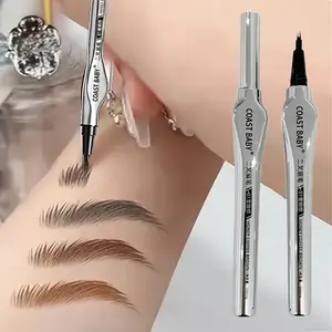 Dual-Tip Ultra Fine Brow Pen, Waterproof Sweat-Resistant, Long-Lasting Natural Eyebrow Makeup Products, Precise Application for Beginners
