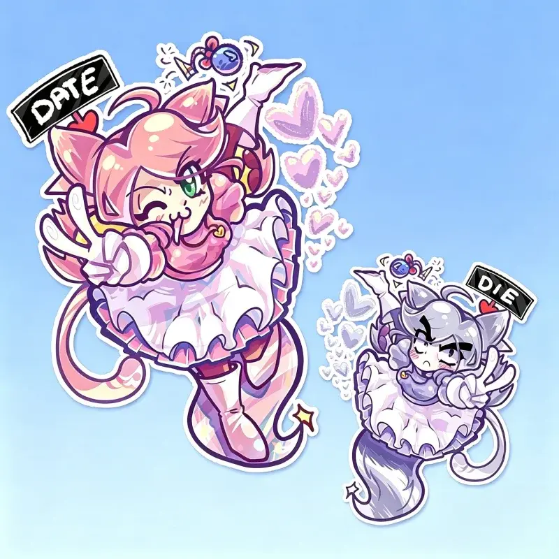 Mew Mew Acrylic Keychain Deltarune Chapter 5 Secret Boss Pink Cartoon Charm