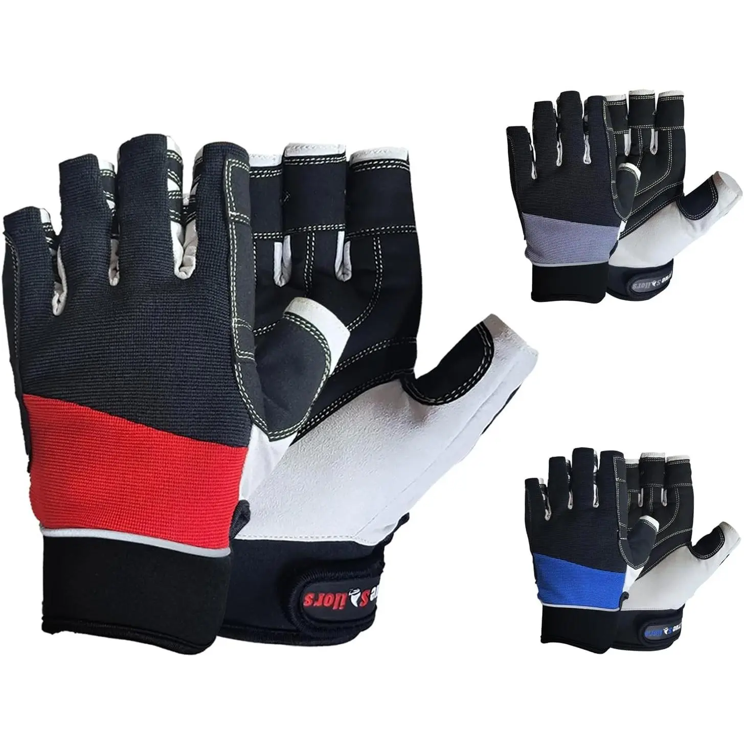 True Sailors Sailing Gloves Kayaking Yachting Dinghy Rope Fishing Tool Short Finger Glove