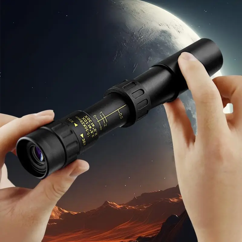 10-300x40 Continuous Zoom Monocular Telescope, Portable High Definition Telescope, Outdoor Telescope for Camping, Concert, Music Festival