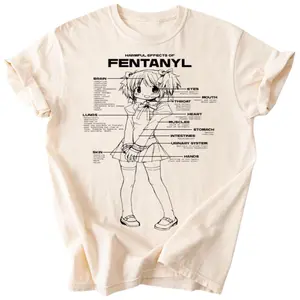 Fentanyl Madoka Shirt Viral Silly Yuri Manga Merch - Vintage Graphic Tee – Menswear & Womenswear – Streetwear Tops – Casual Cotton Crewneck Shortsleeve T-shirt