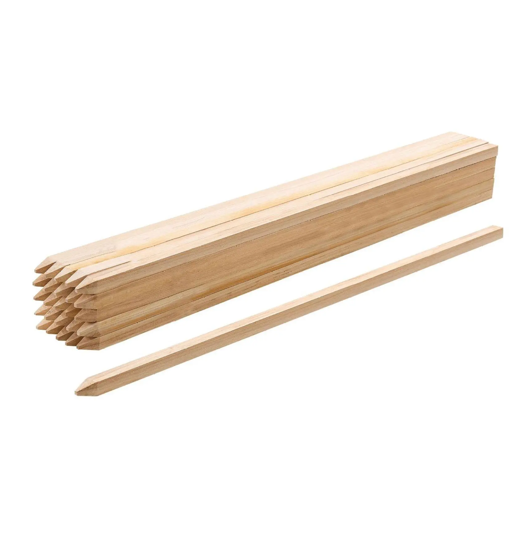 Wooden Garden Stakes 25 Pack, 36" Fir Wood Plant Support, Survey & Grading Stakes for Fences, Boundaries, & Garden Projects 0.75x0.75x36 inch 25 PCs