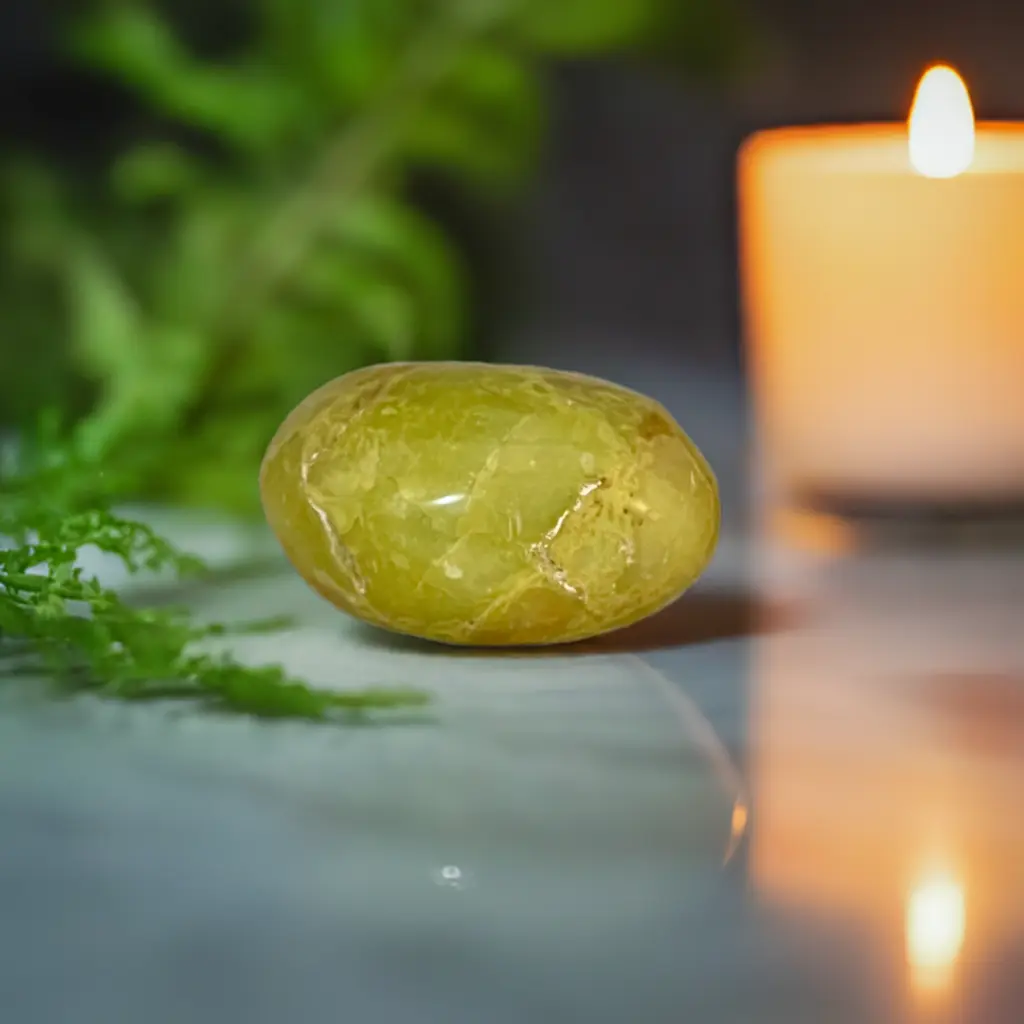 Green Opal Palm Stone