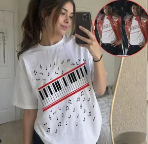 Vintage Piano Keys Graphic T-Shirt, Retro Pop Music Fan Tee, Comfort Colors Style Unisex Shirt, Concert Inspired Casual Streetwear Top