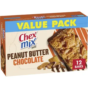 Chex Mix Peanut Butter Chocolate Flavored Treat Bar, Value Pack, 12 Bars, 13.56 oz