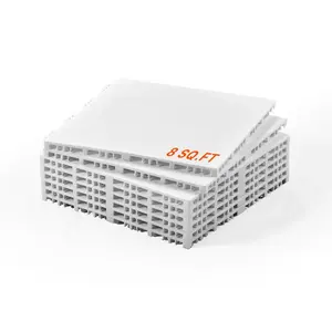 VEVOR Dryland Tiles for Hockey Floor Mat, 12x 12 in 8 Pcs Interlocking Versatile Training Surface, Dance Floor Tiles, Hockey Training Equipment Board for Shooting (Red, 8 sq. ft/Box)VEVOR Super Brand Day