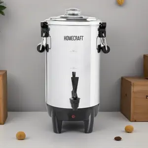 HomeCraft Quick-Brewing 1000-Watt Automatic 30-Cup Coffee Urn - Stainless Steel