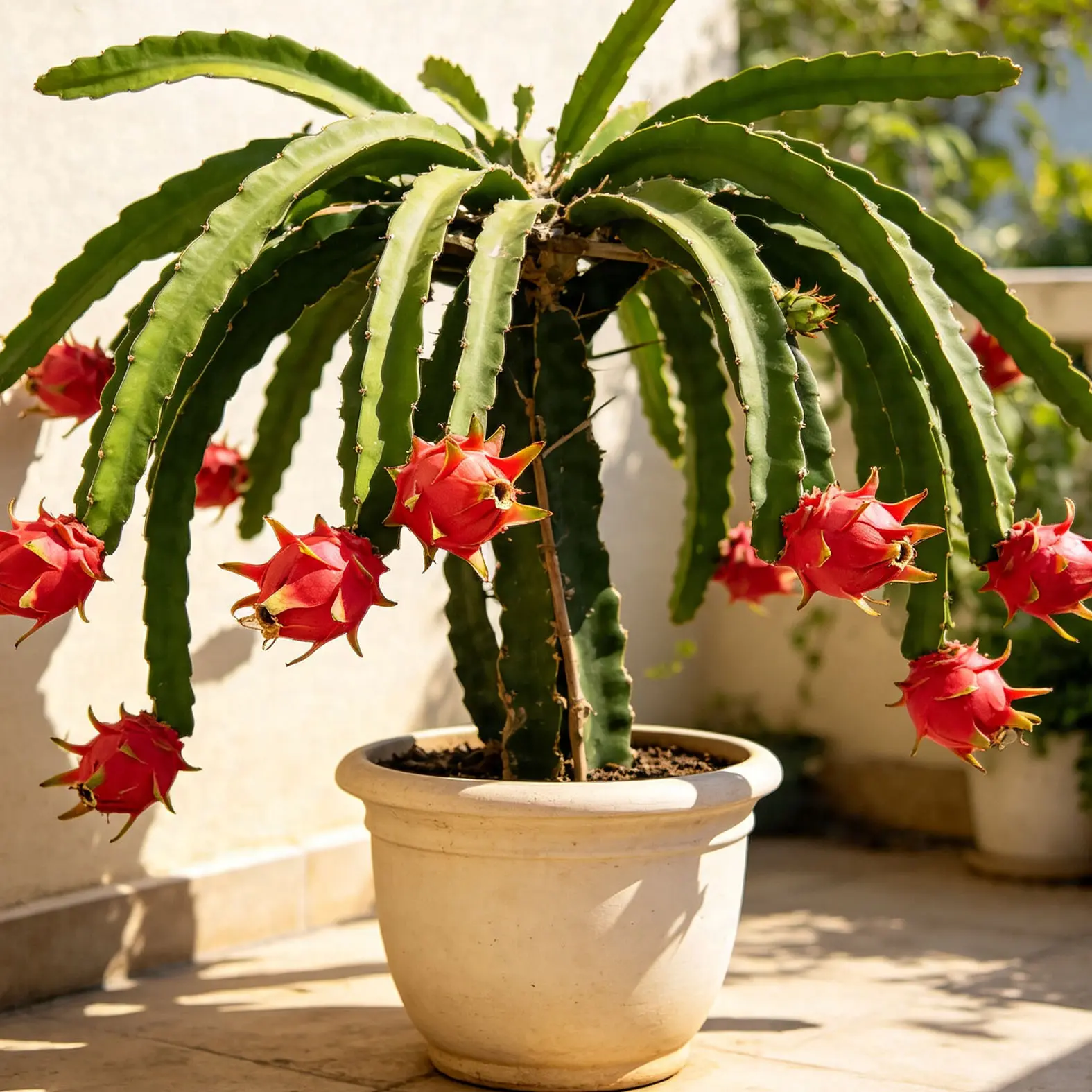Live Dragon Fruit Cactus Cutting, Self-Pollinating, Easy to Grow, Balcony Potted & Backyard Plant