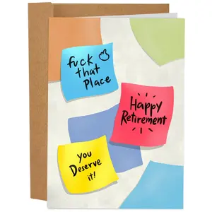 Sleazy Greetings - Funny Retirement Cards - The Funniest Greeting Cards Ever - Gag Retirement Cards