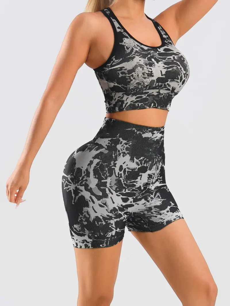 Product Introduction of VVL Women's Holiday Haul Fitness Set 2-Piece Seamless Racerback Vest & High-Waisted Yoga Pants Comfortable Removable Pads Sportswear for Yoga Running & Casual Wear 19
